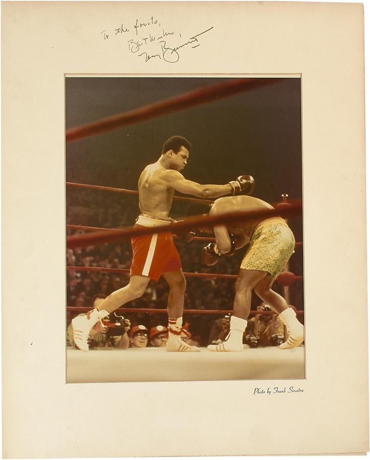 "Fight of the Century" Muhammad Ali vs. Joe Frazier Photo by Frank Sinatra - Inscribed by Tony Bennett