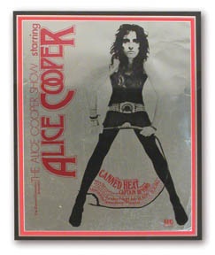 1972 Alice Cooper Concert Poster