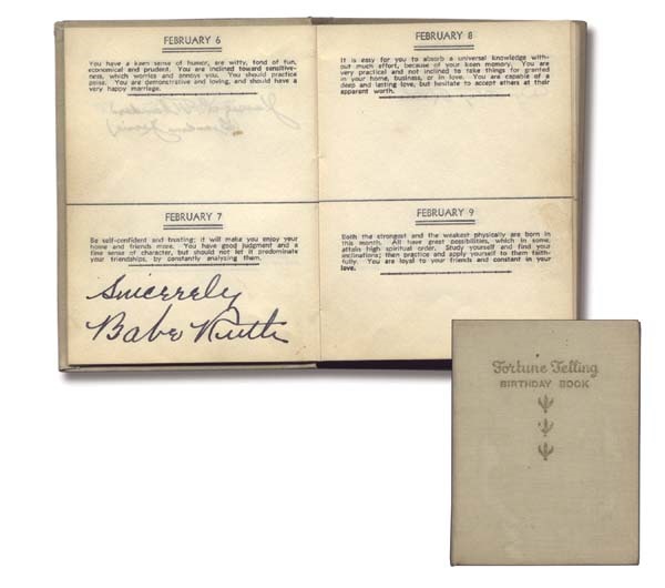 - Early 1940's Babe Ruth Signed Book