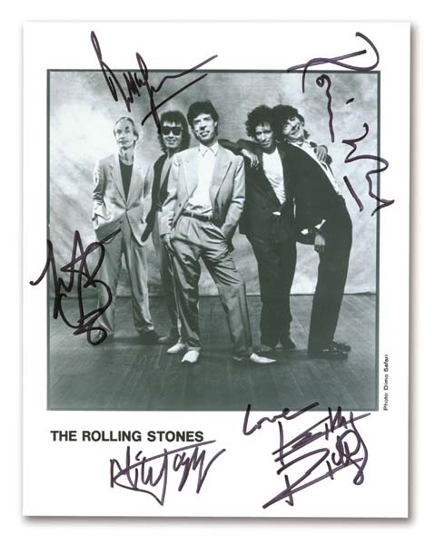 Rolling Stones - Rolling Stones Signed Promo Photo