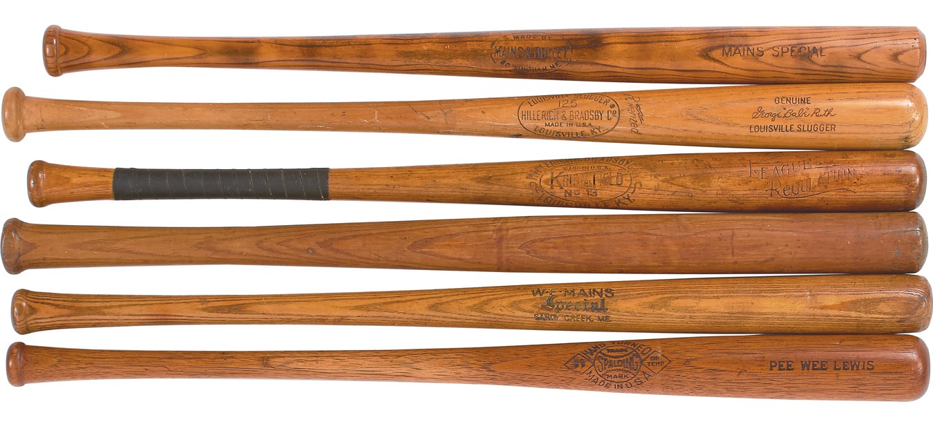Antique Sporting Goods - Nice 19th Century to 1930s Baseball Bat Collection w/1880s Beauty (24)