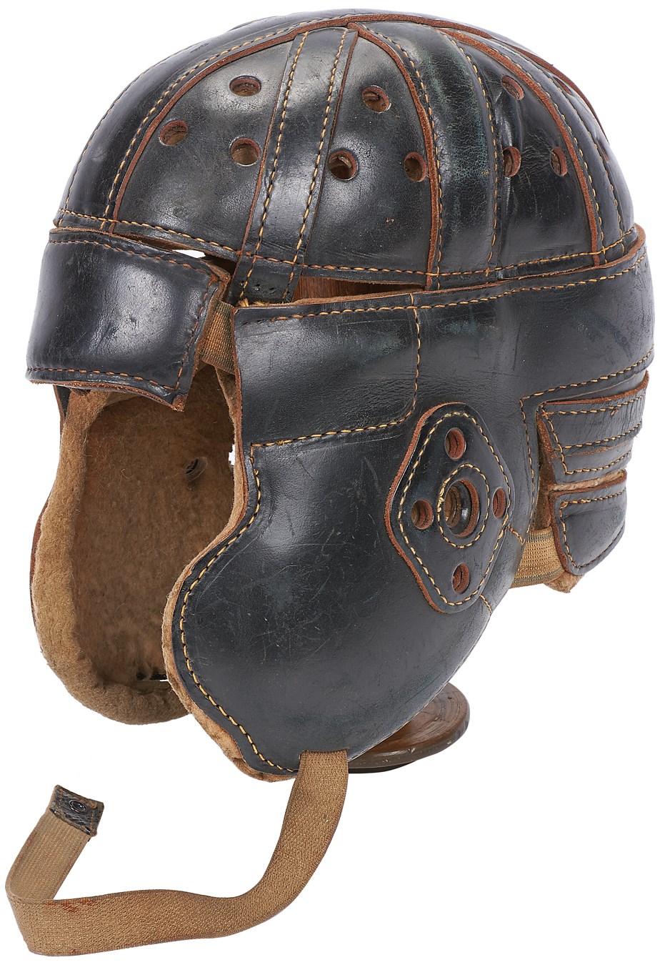 Antique Sporting Goods - 1920s Draper & Maynard Helmet with Elongated Ear Flaps
