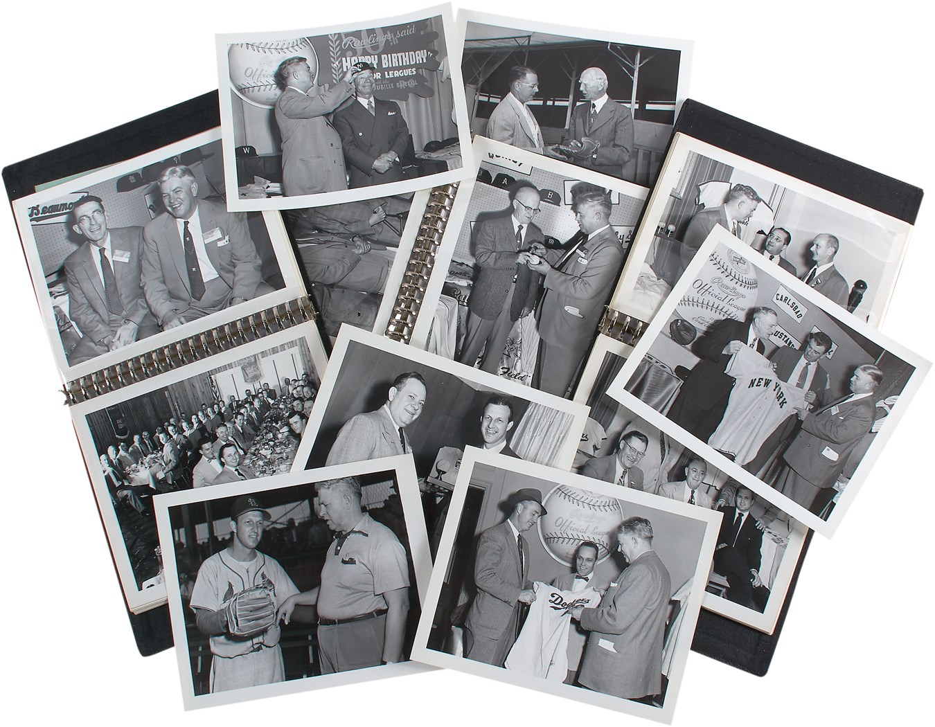 - 1951 Rawlings Golden Jubilee Promotional Photo Binders Featuring Players & "Trade Show Equipment Displays" (135 photos)