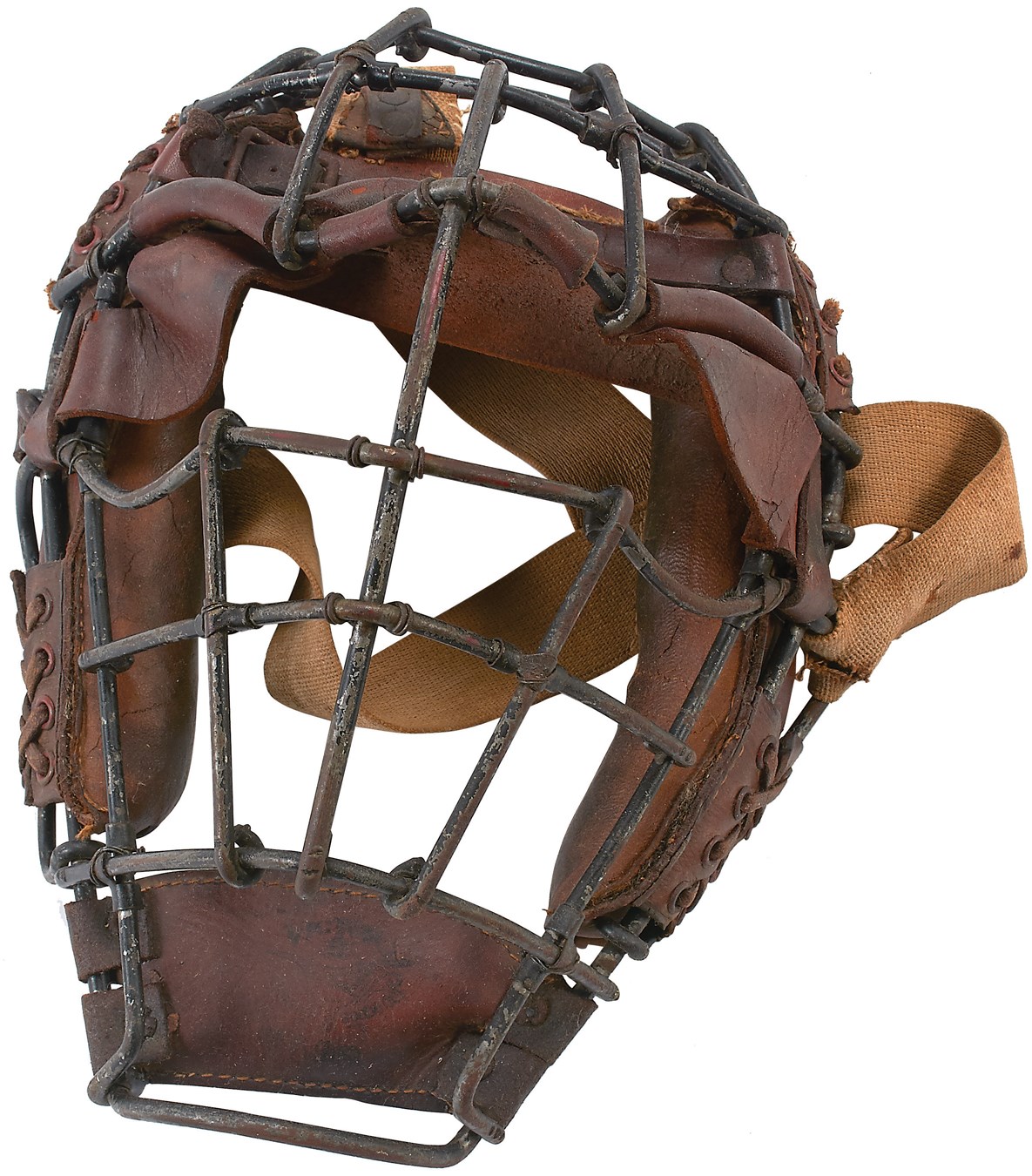 Antique Sporting Goods - Late 19th Century Catcher's Mask with Sun Visor