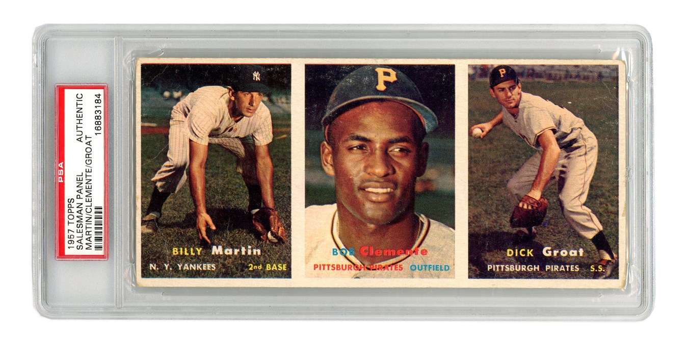 1957 Topps Salesman's Panel with Roberto Clemente (PSA Authentic)