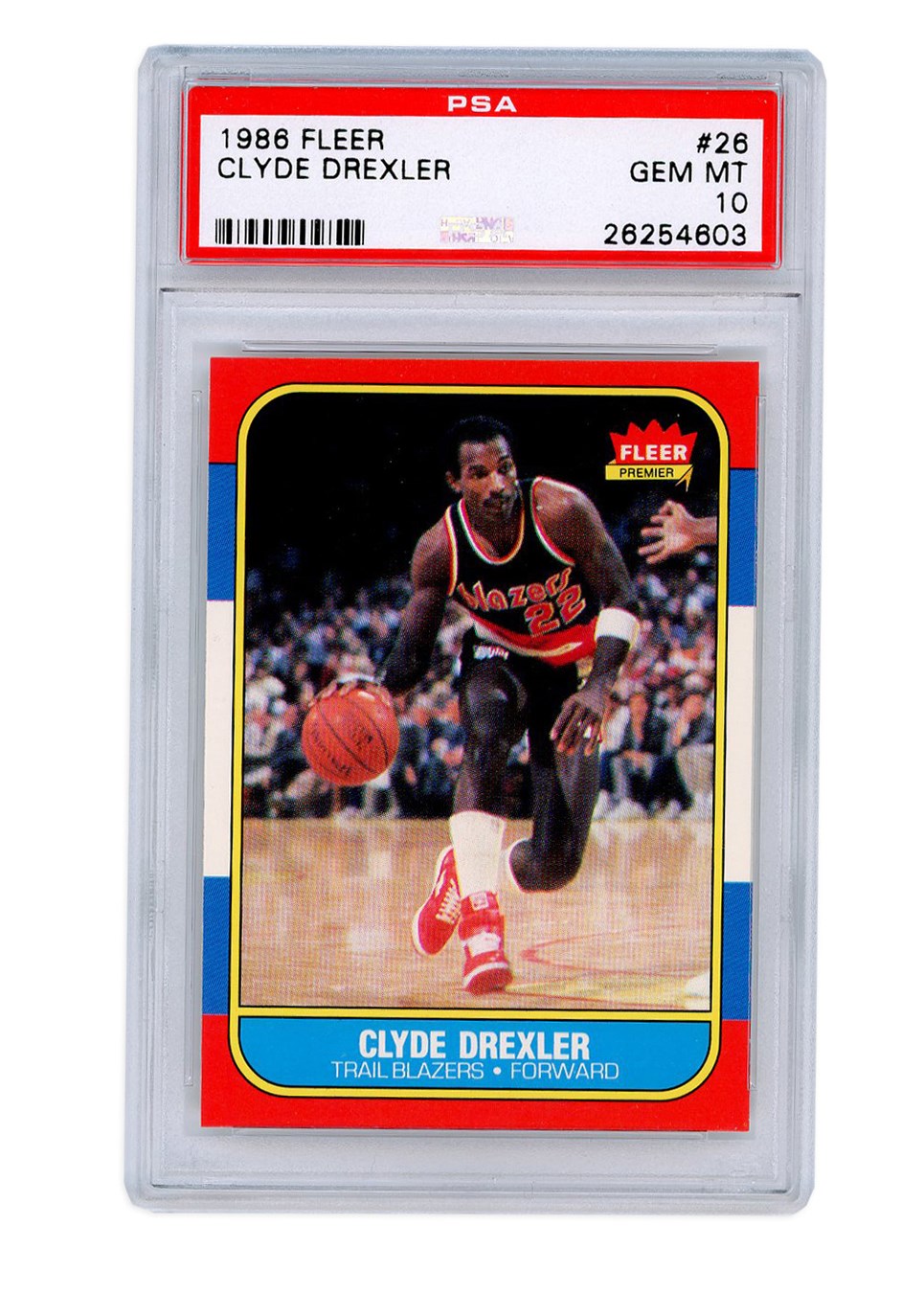 1986-87 Fleer Clyde Drexler (R) - PSA GEM MINT 10
