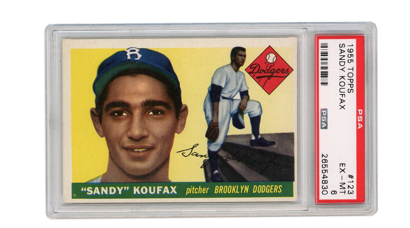 Baseball and Trading Cards - 1955 Topps #123 Sandy Koufax - PSA EX/MT 6
