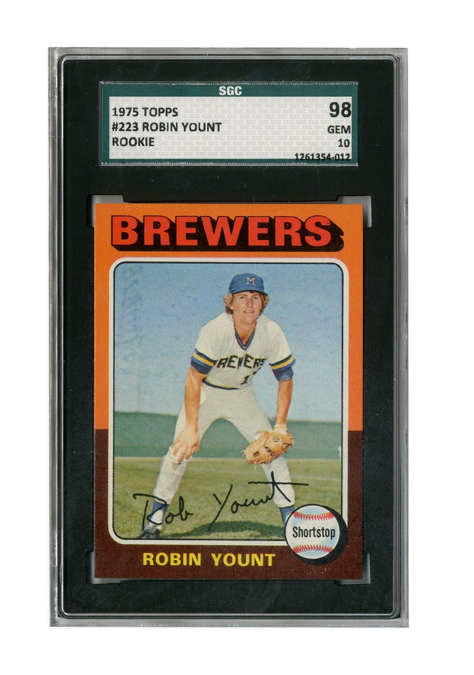 Baseball and Trading Cards - 1975 Topps #223 Robin Yount Rookie SGC 98 GEM MINT 10