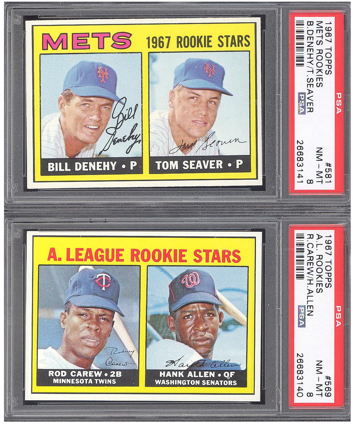 - 1967 Topps Extremely High Grade Complete Set (609) with (16) PSA Graded