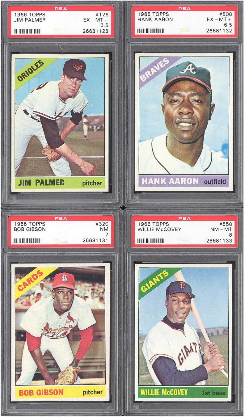 Baseball and Trading Cards - 1966 Topps High Grade Complete Set (598) with (8) PSA Graded