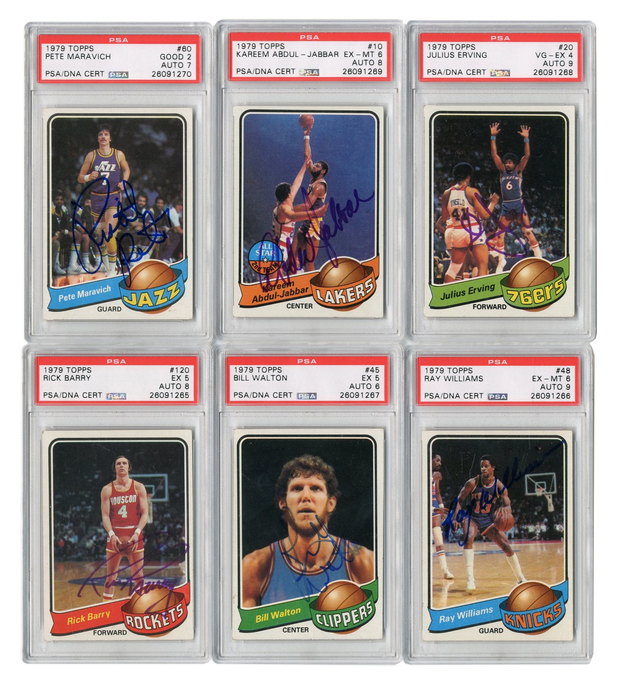 Baseball and Trading Cards - 1979 Topps Basketball Signed Complete Set w/Pistol Pete Maravich (PSA)