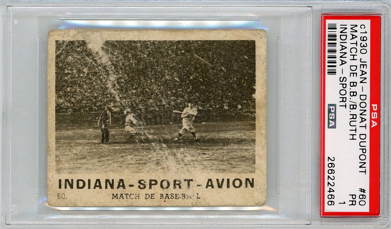 Baseball and Trading Cards - Circa 1936 Babe Ruth Indiana-Sport-Avion Card