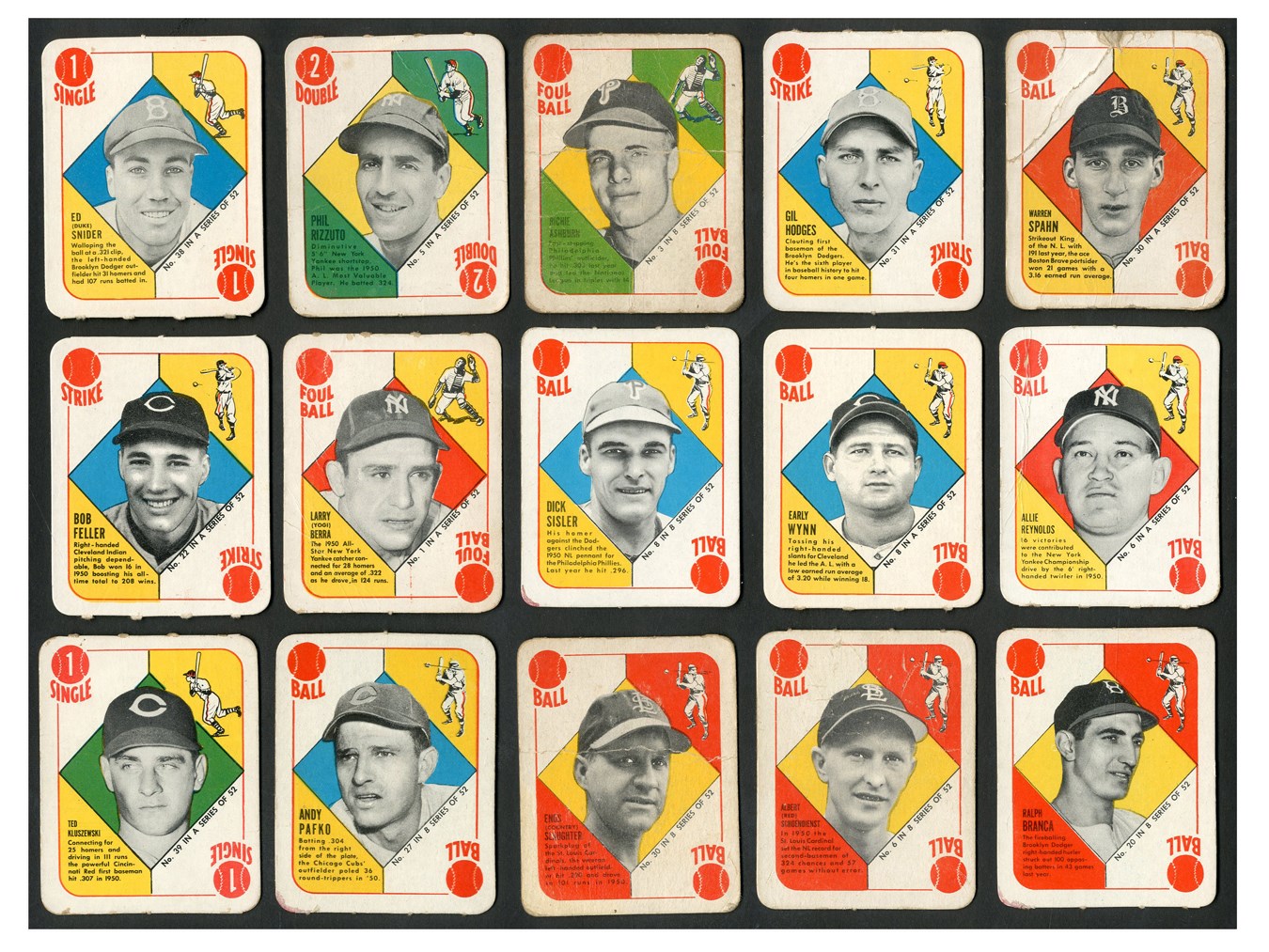 Baseball and Trading Cards - 1951 Topps Red & Blue Back Complete Sets (104/104)