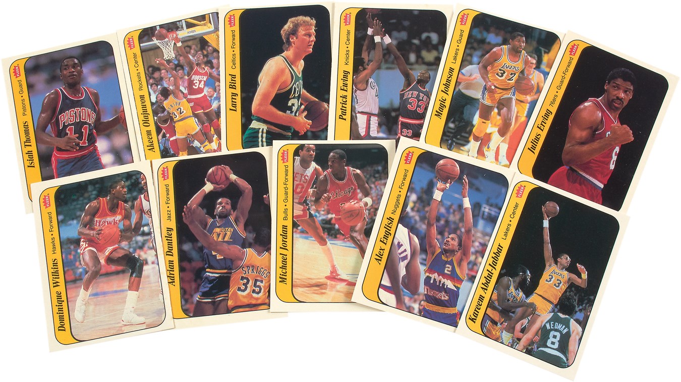 - 1986-87 Fleer Basketball High Grade Partial Set with Duplicates