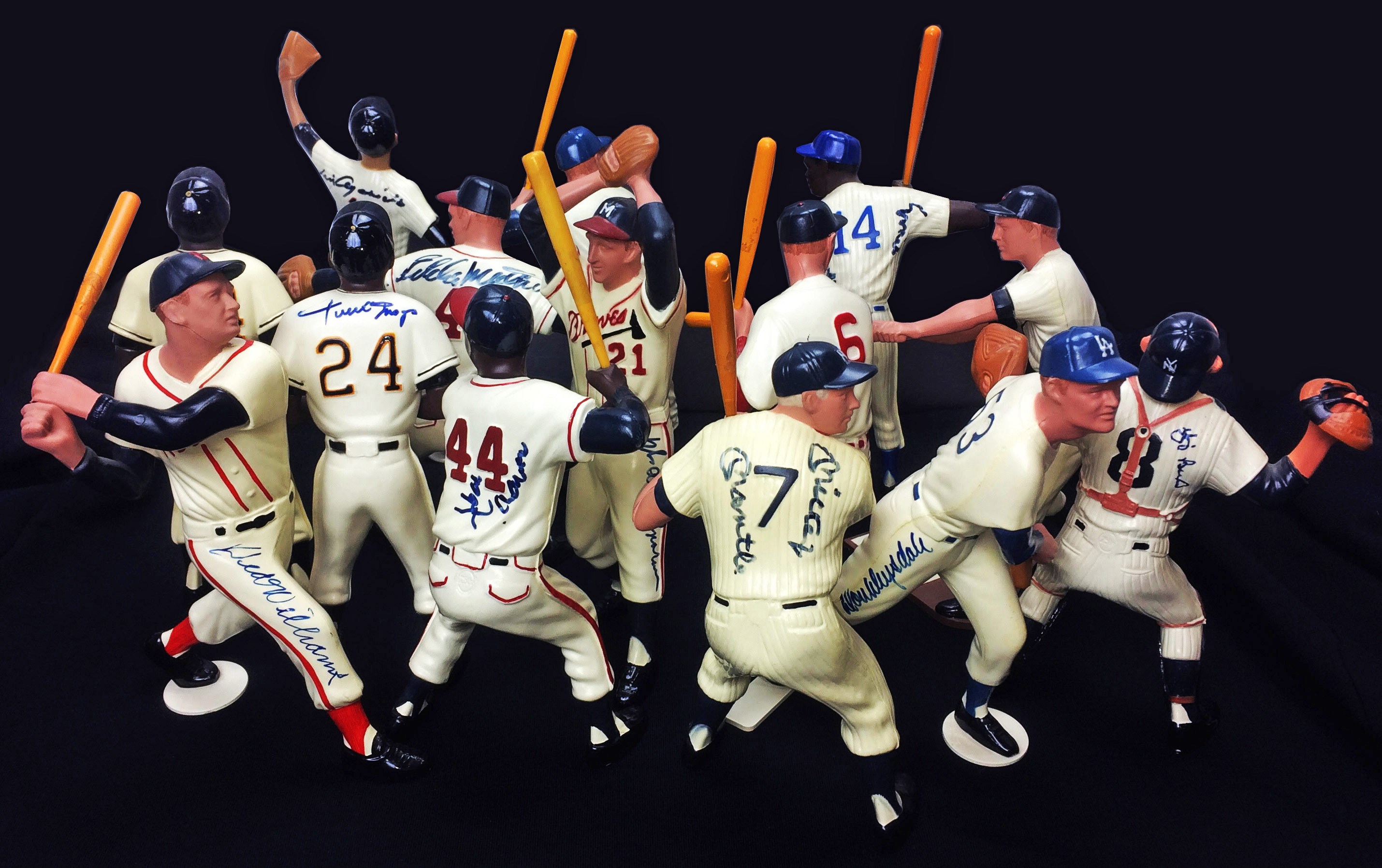 Baseball Autographs - Beautiful 25th Anniversary Hartland Statues Complete Set - 15 Signed with Mantle & Williams (21)