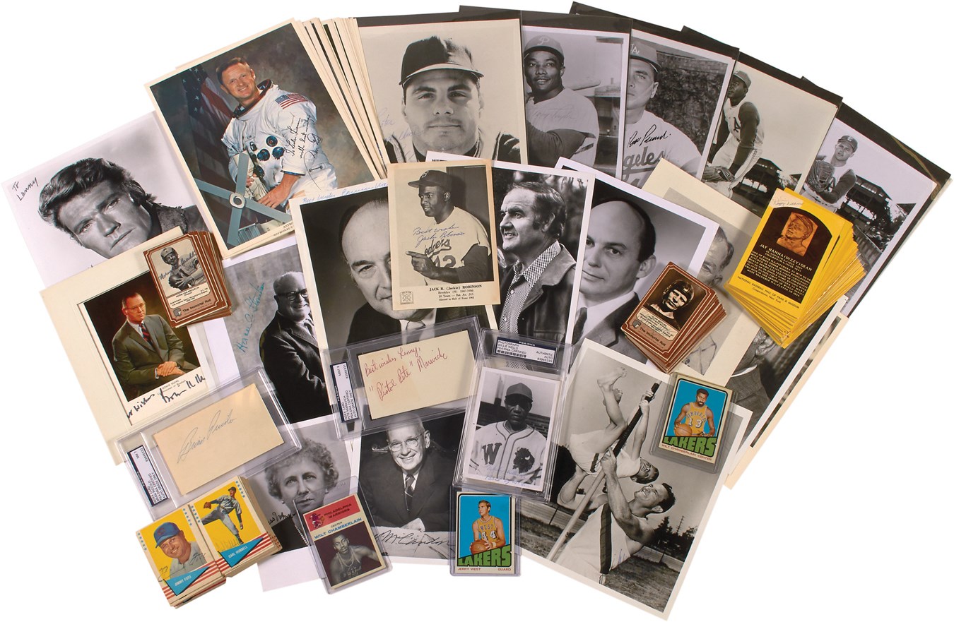 Baseball Autographs - Humongous Baseball Football and Other Autographed Collection with Signed Neil Armstrong Photo (270+)