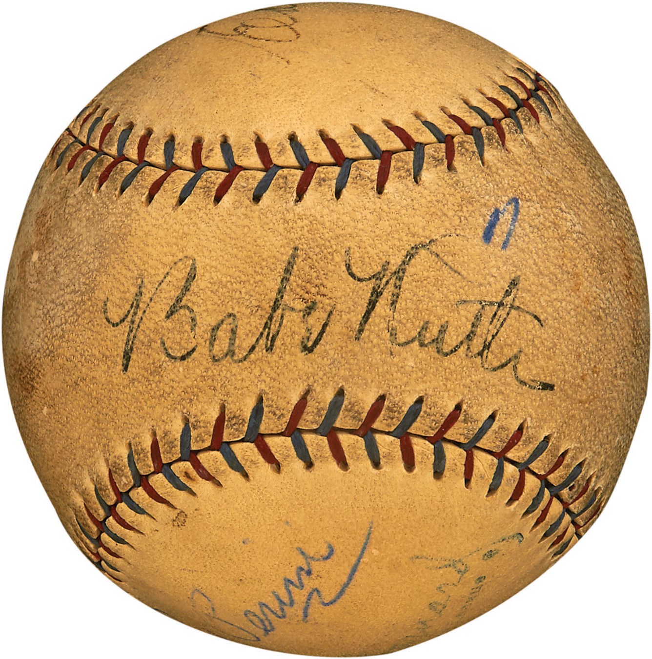Baseball Autographs - Babe Ruth & Lou Gehrig Multi-Signed Baseball