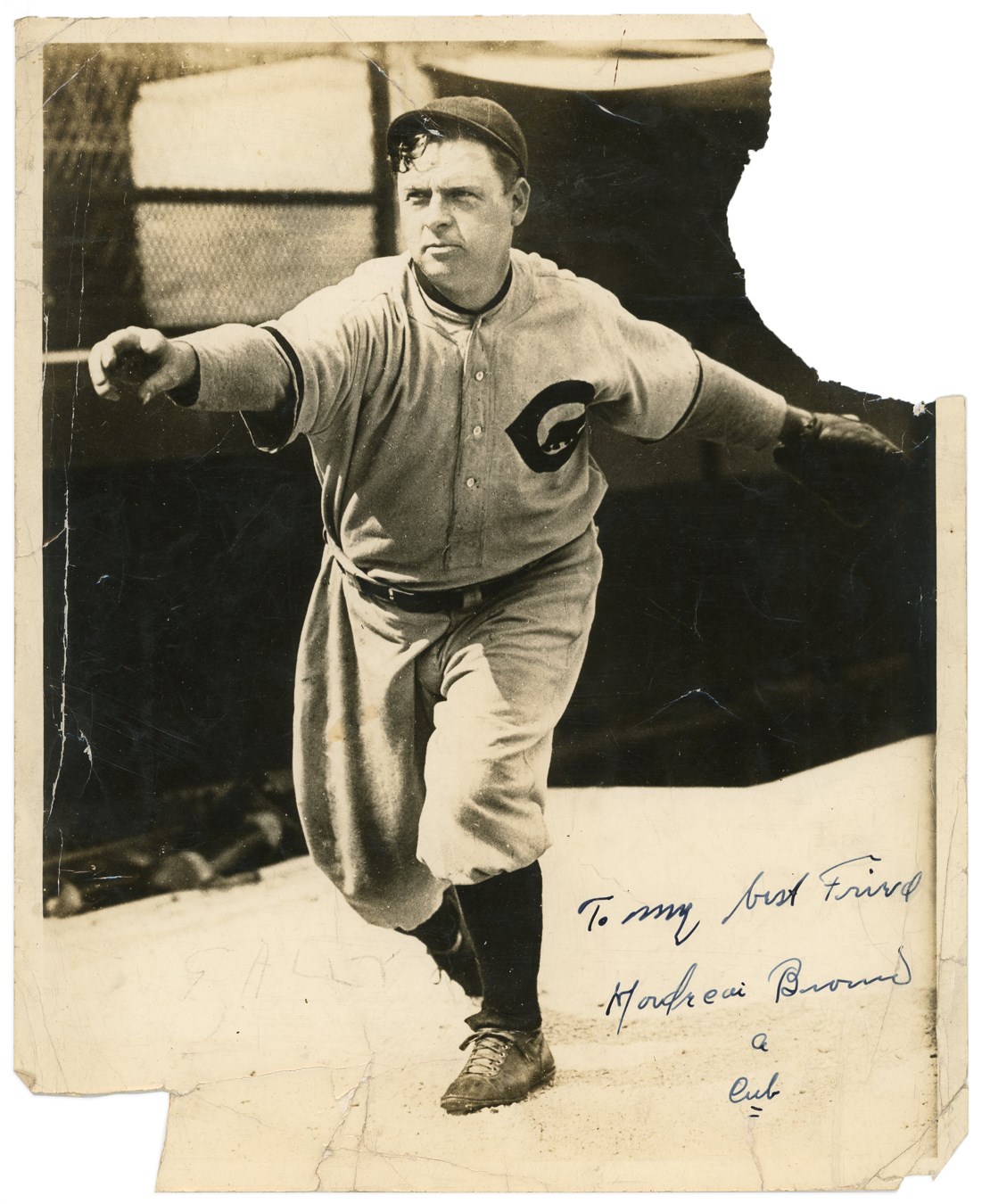 Baseball Autographs - Mordecai Brown Signed Photograph (JSA)