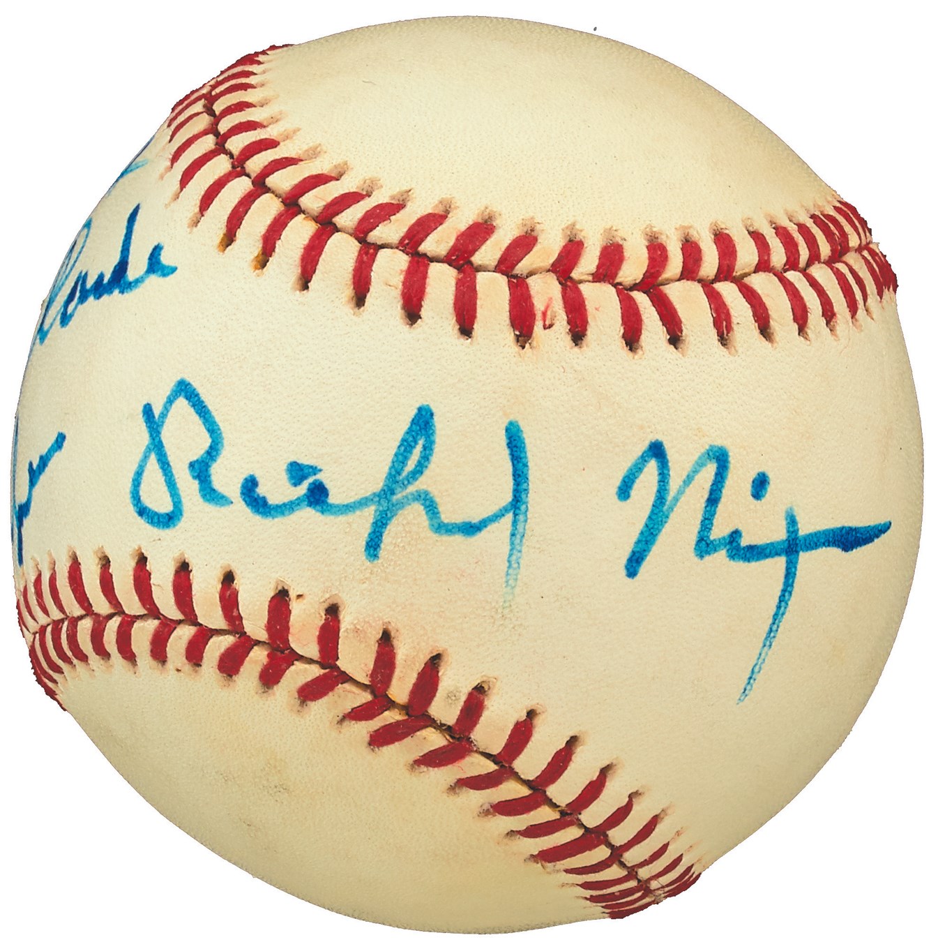 Richard Nixon Single-Signed Baseball to Claude Osteen