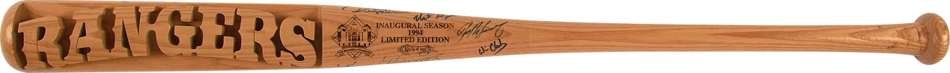 1994 Texas Rangers Team-Signed Bat with President George W. Bush