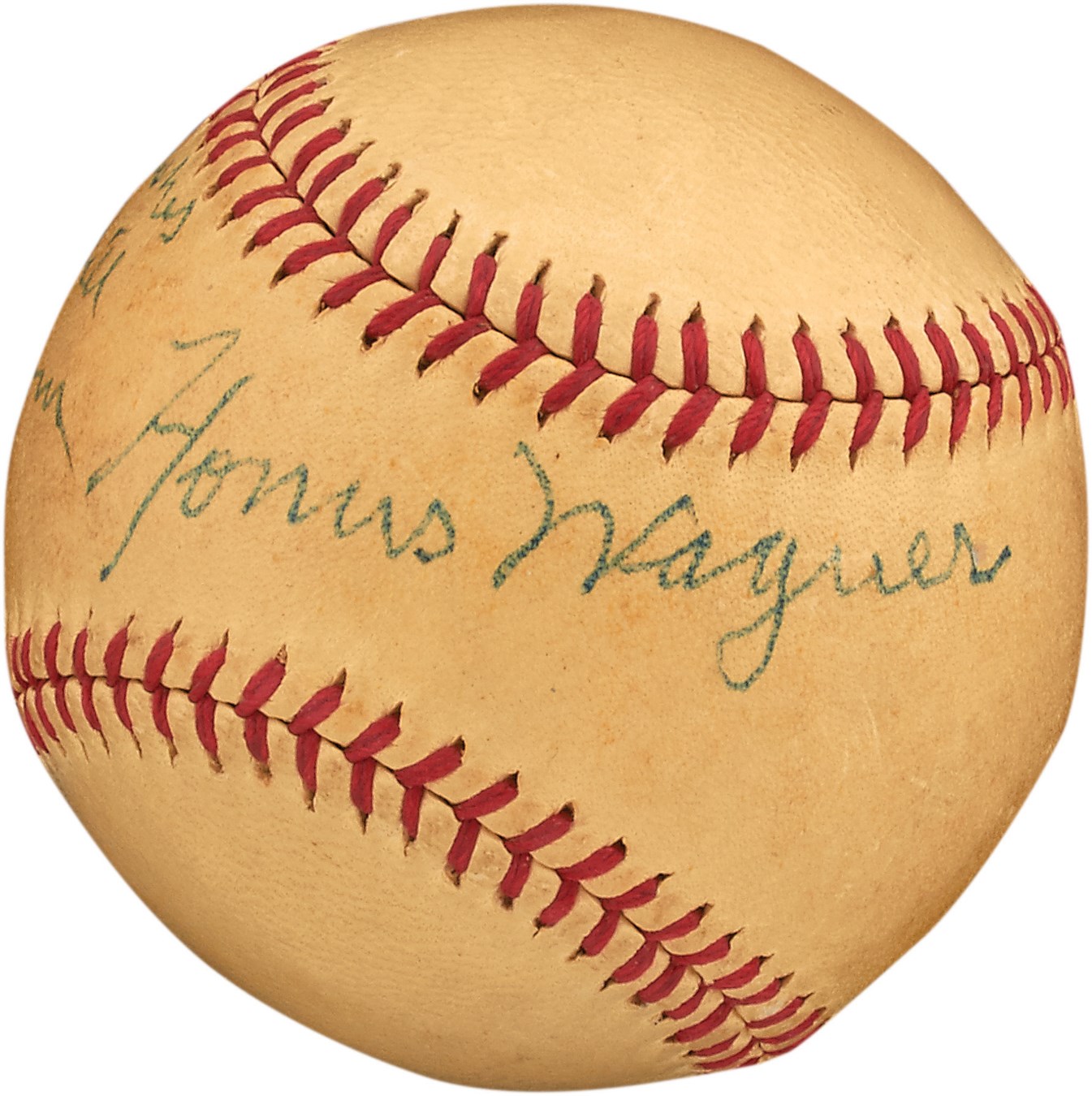 Baseball Autographs - Exceptional Honus Wagner Single-Signed Baseball with PSA/DNA Graded "7" Signature
