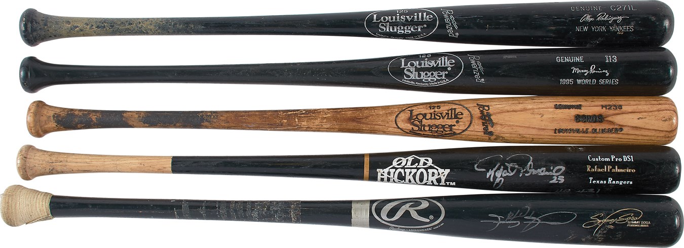Baseball Equipment - 500 Home Run Hitters Game Used Bats (5)