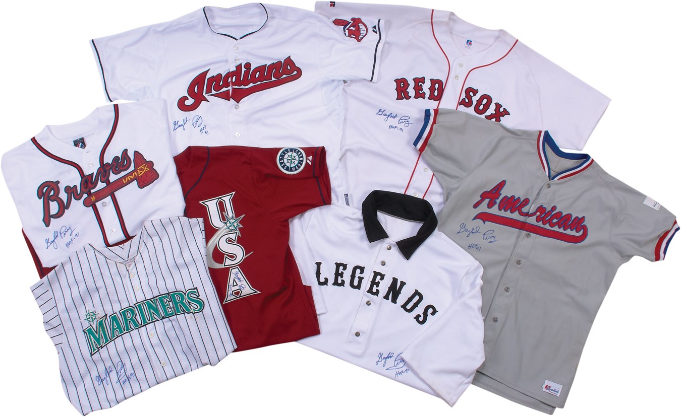 Gaylord Perry Old Timers and Special Events Game Worn Jerseys (8)