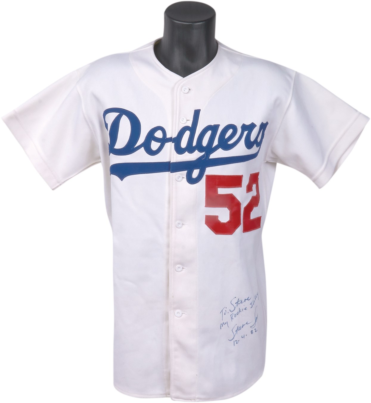 Baseball Equipment - 1981 Steve Sax Los Angeles Dodgers Pre-Rookie Season Game Worn Jersey