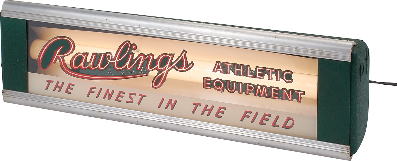 Baseball Equipment - Vintage Rawlings Back-Lit Advertising Sign