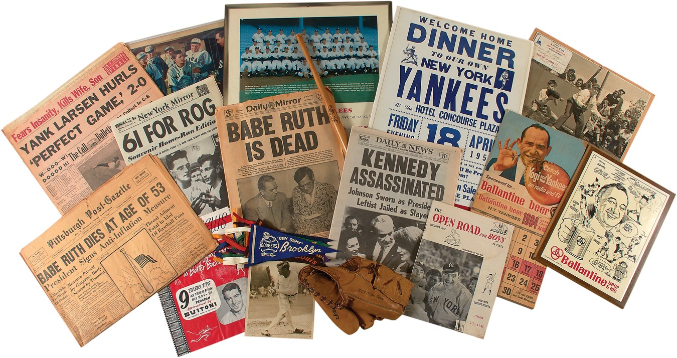 Baseball Memorabilia - Huge Vintage Sports Memorabilia Collection (300+)