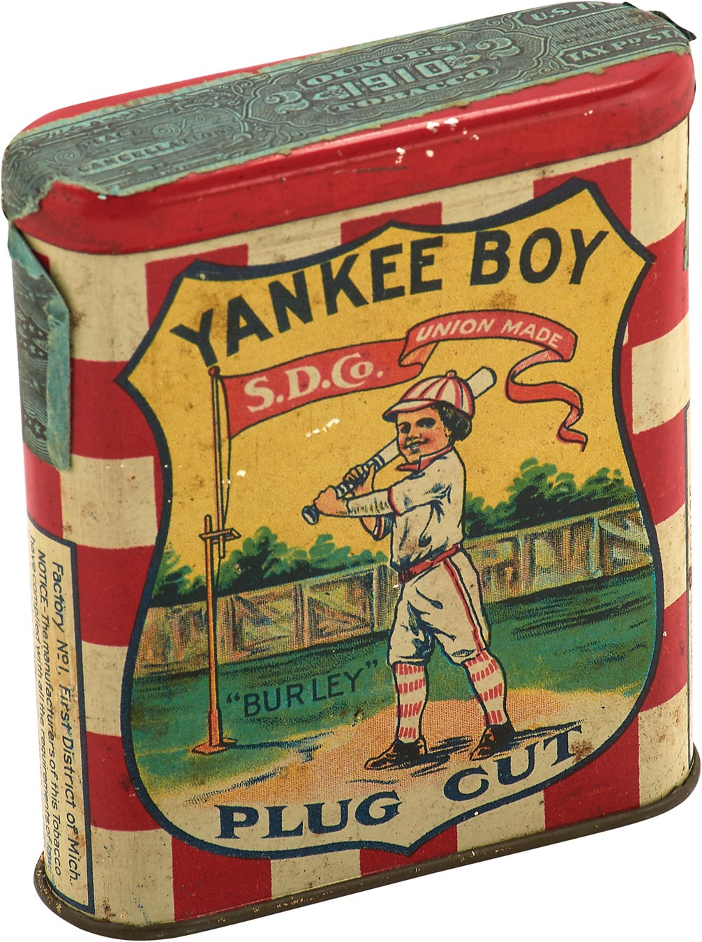 Baseball Memorabilia - Yankee Boy Tobacco Tin