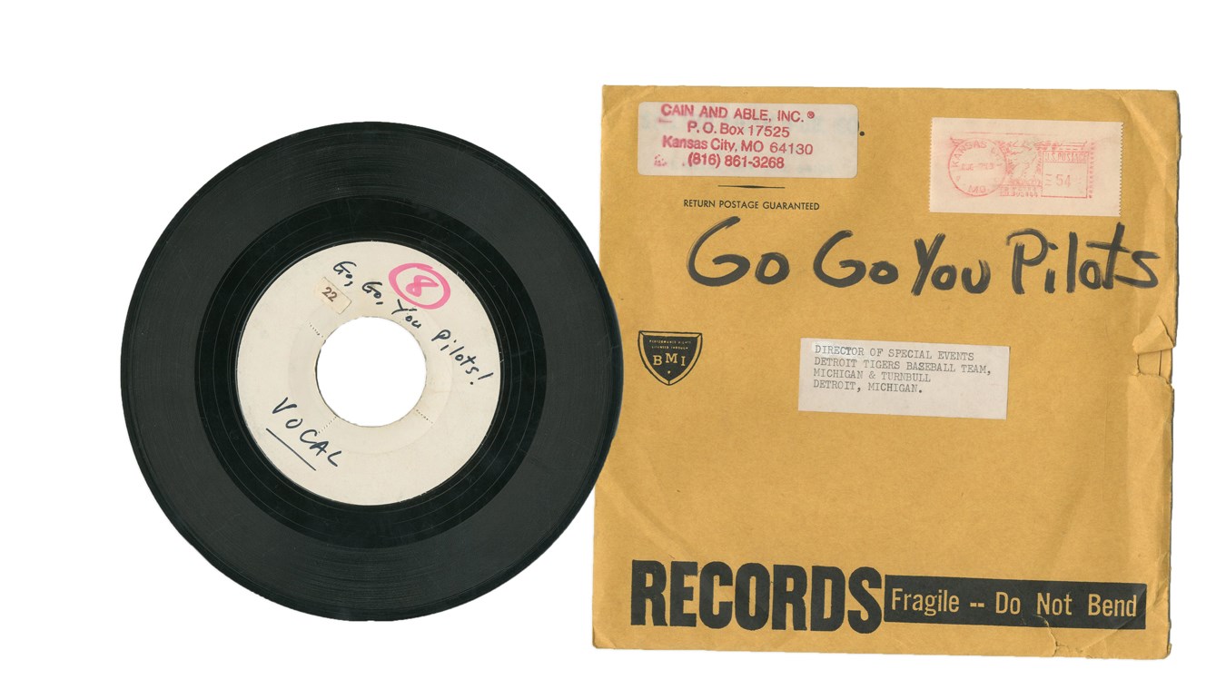 1969 Seattle Pilots "Go Go You Pilots" Test Record in Original Sleeve & Envelope w/Lyrics (2)