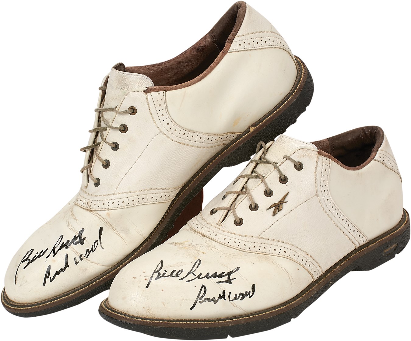 Basketball - Bill Russell Signed & Used Golf Shoes with Russell Signed LOA
