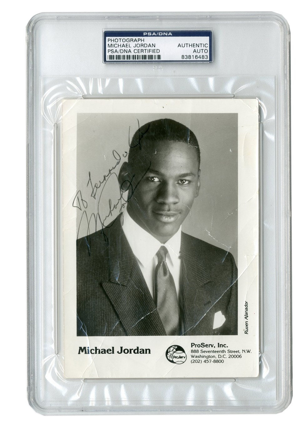 - 1985 Michael Jordan Signed Promotional Photo from One and Only Public Signing (PSA/DNA)