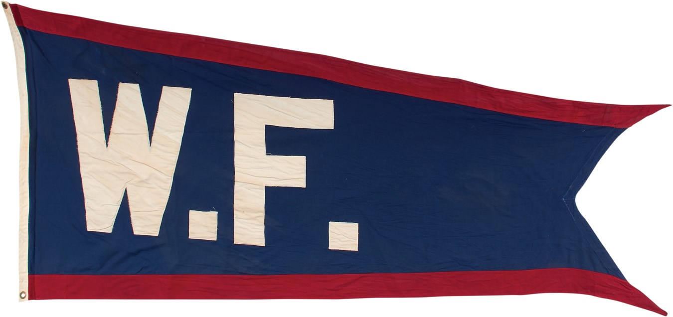 Chicago Cubs & Wrigley Field - 1970s-80 Wrigley Field "W.F." Flag