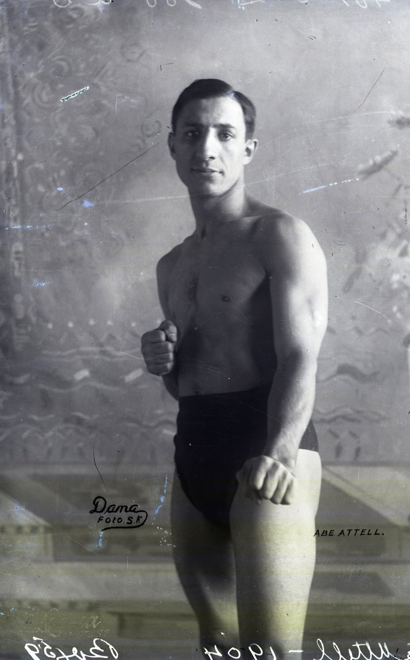 Dana Collection Of Important Boxing Negatives - 1904 Abe Attell "Black Sox Scandal" Type I Glass Plate Negative by Dana Studio