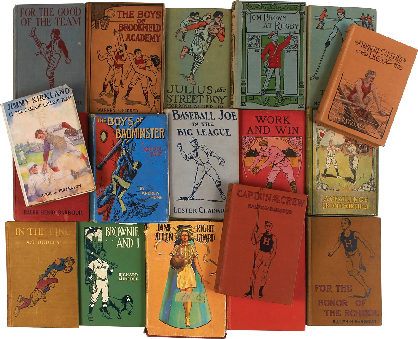 1900s Boys Series Baseball & Sports Books by Christy Mathewson, Zane Grey, Horatio Alger & More (72)