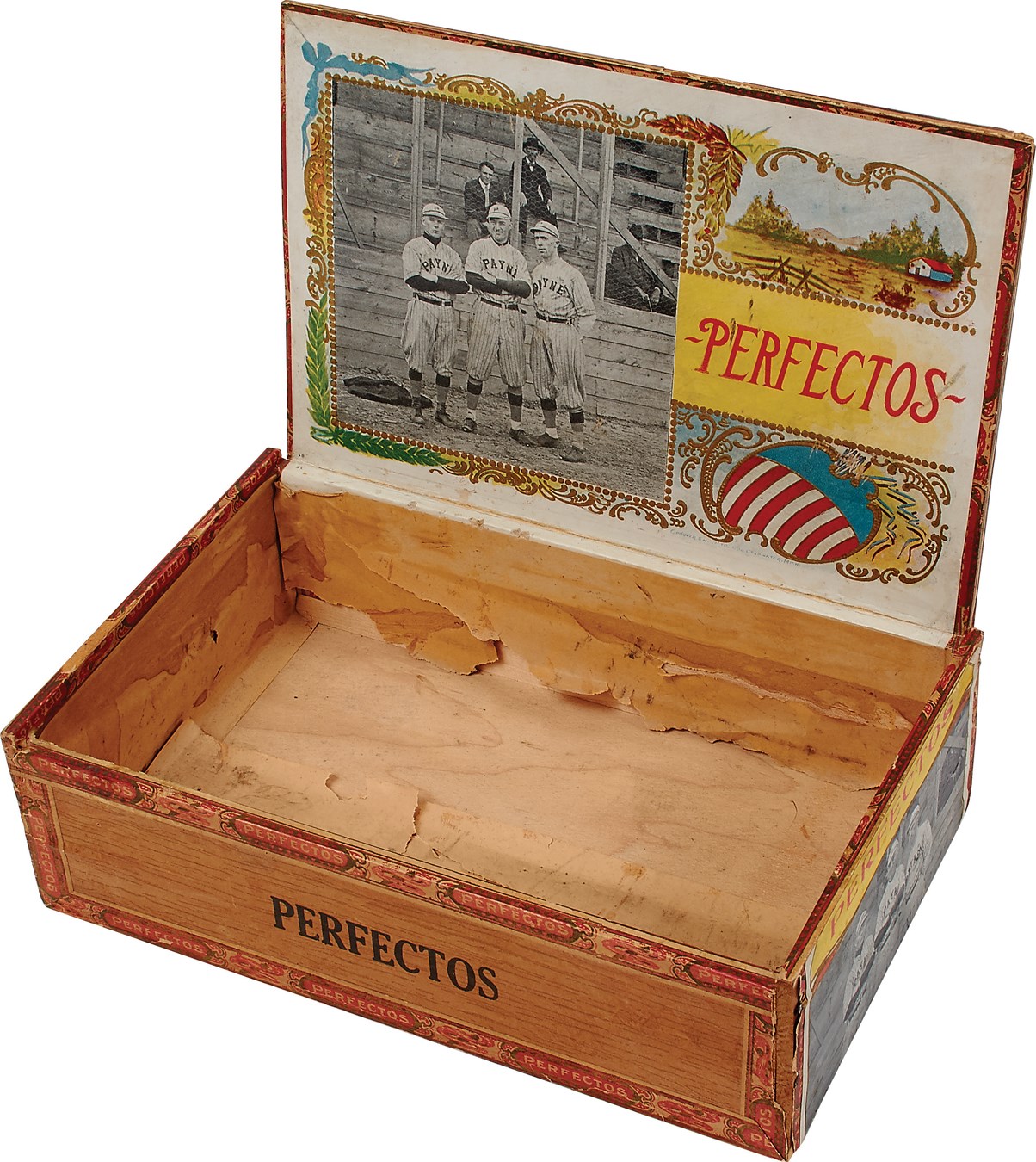 - Patriotic 1910s Payne, Ohio Baseball Team Cigar Box