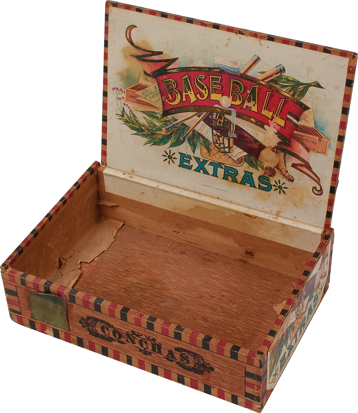 - 1880s "Baseball Extra" Cigar Box