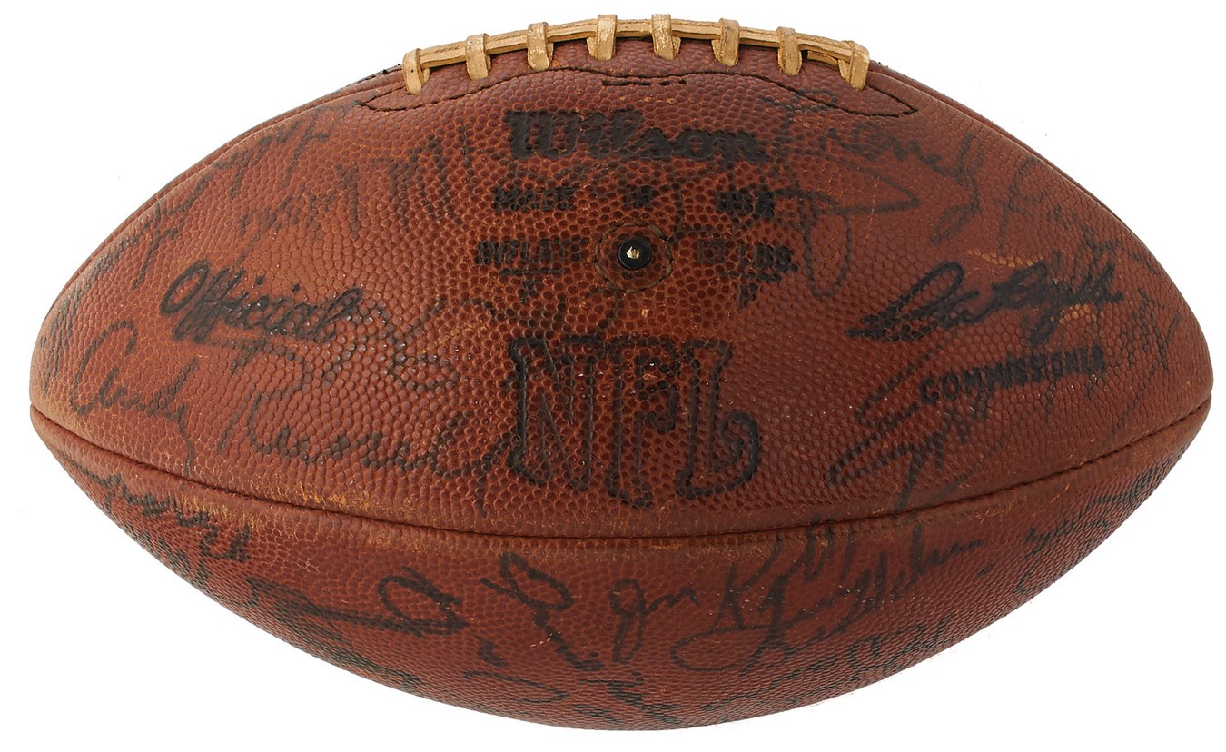 - 1974 World Champion Pittsburgh Steelers Team-Signed Football