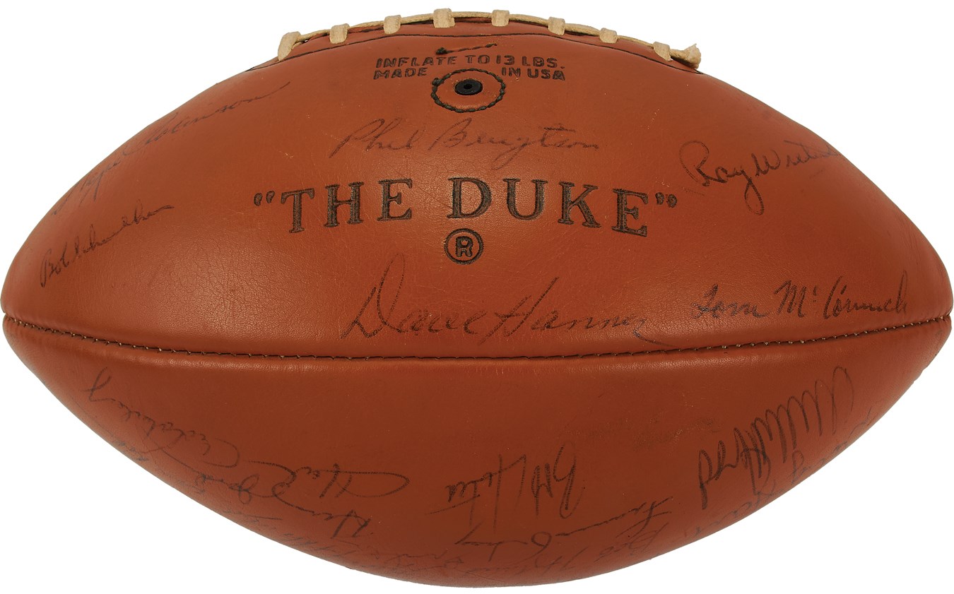 1967-68 Super Bowl Champion Green Bay Packers Team-Signed Football