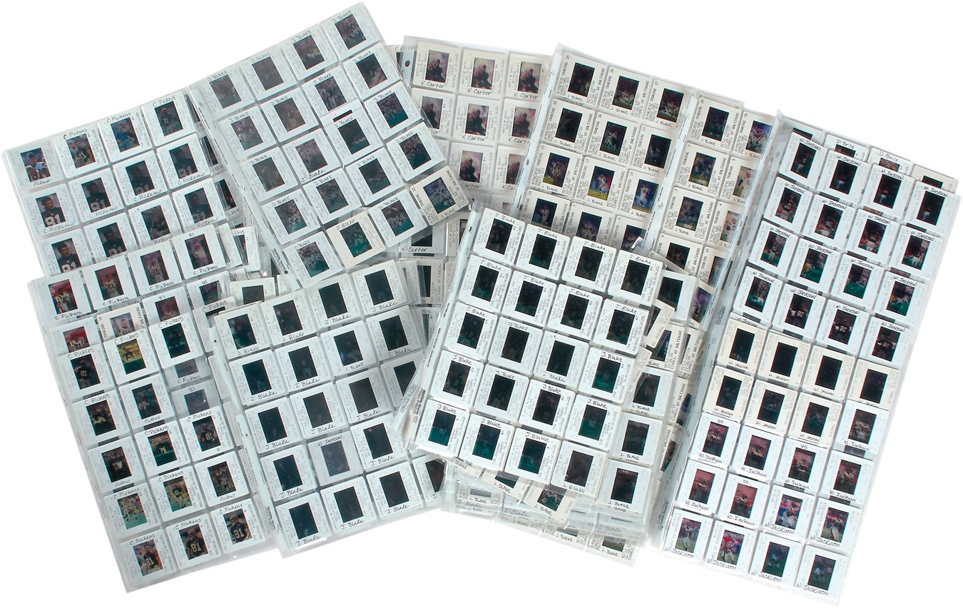 1990s NFL Football Type I Original Negatives Used by Trading Card Companies (7000+ slides)