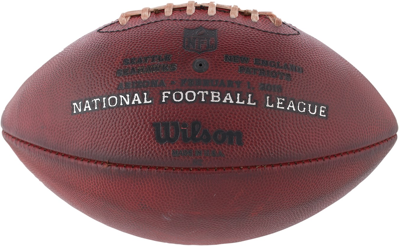 Football - 2015 Super Bowl LXIX Game Used Football #52 - NFL LOA