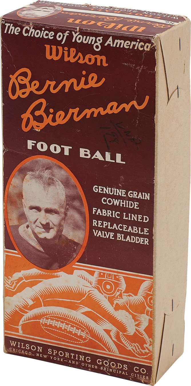 - 1930s Bernie Bierman Wilson Brand Football Original Box (only)