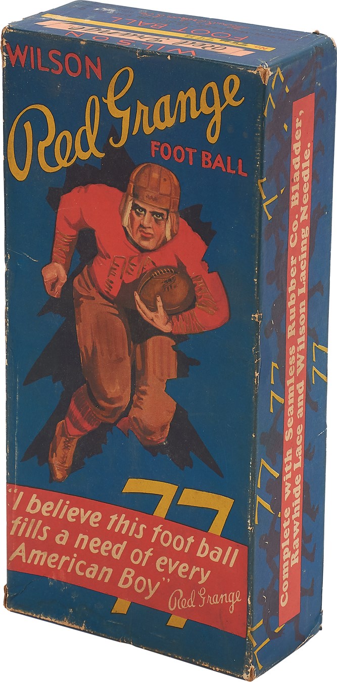 - 1920s Red Grange Wilson Football Original Box (only)
