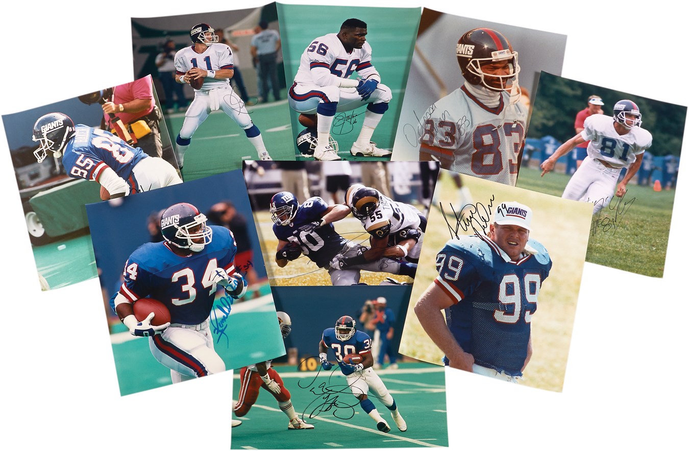 1990 NY Giants Super Bowl XXV Champions 16x20” In Person Signed Photographs from VIP Photographer Richard Brightly (10)