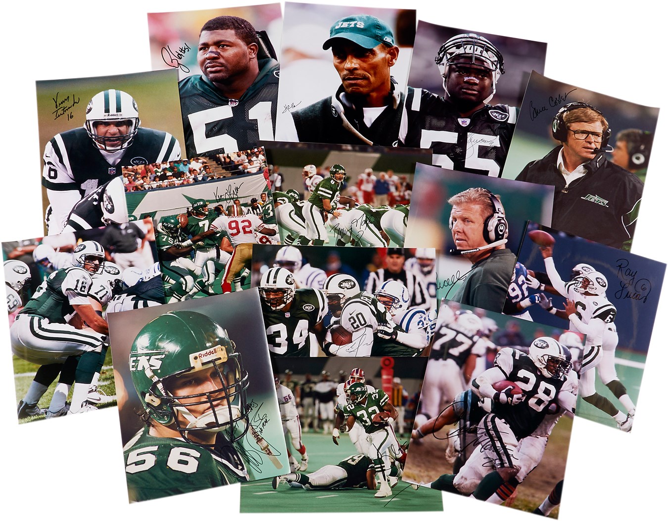- 1980s-90s New York Jets Signed 16x20” In Person Signed Photographs from VIP Photographer Richard Brightly (14)