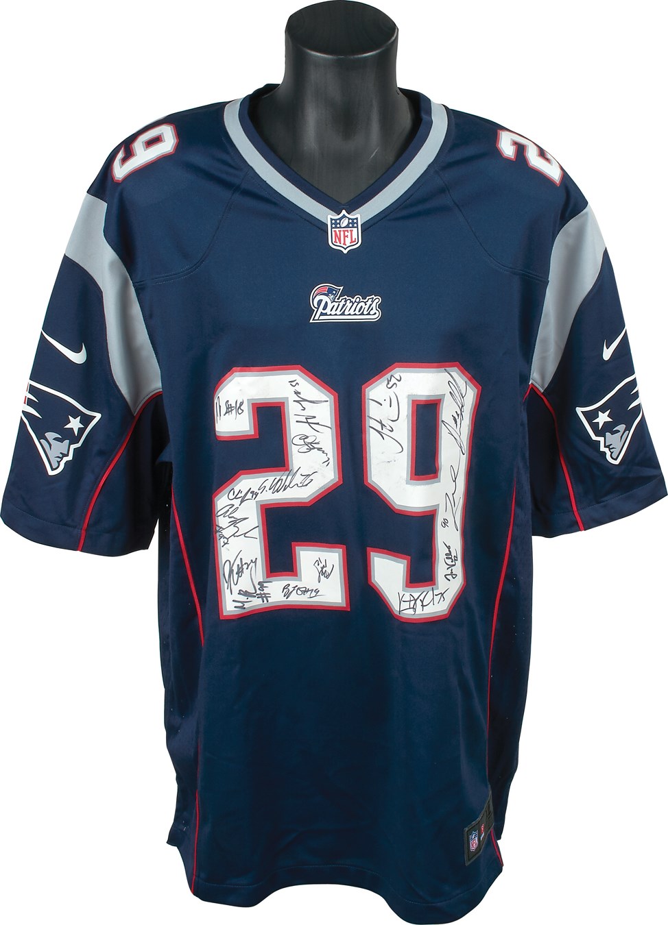 Football - "Deflategate" Super Bowl XLIX Champion New England Patriots Team-Signed Jersey - Gifted to Longtime Team Employee (PSA)