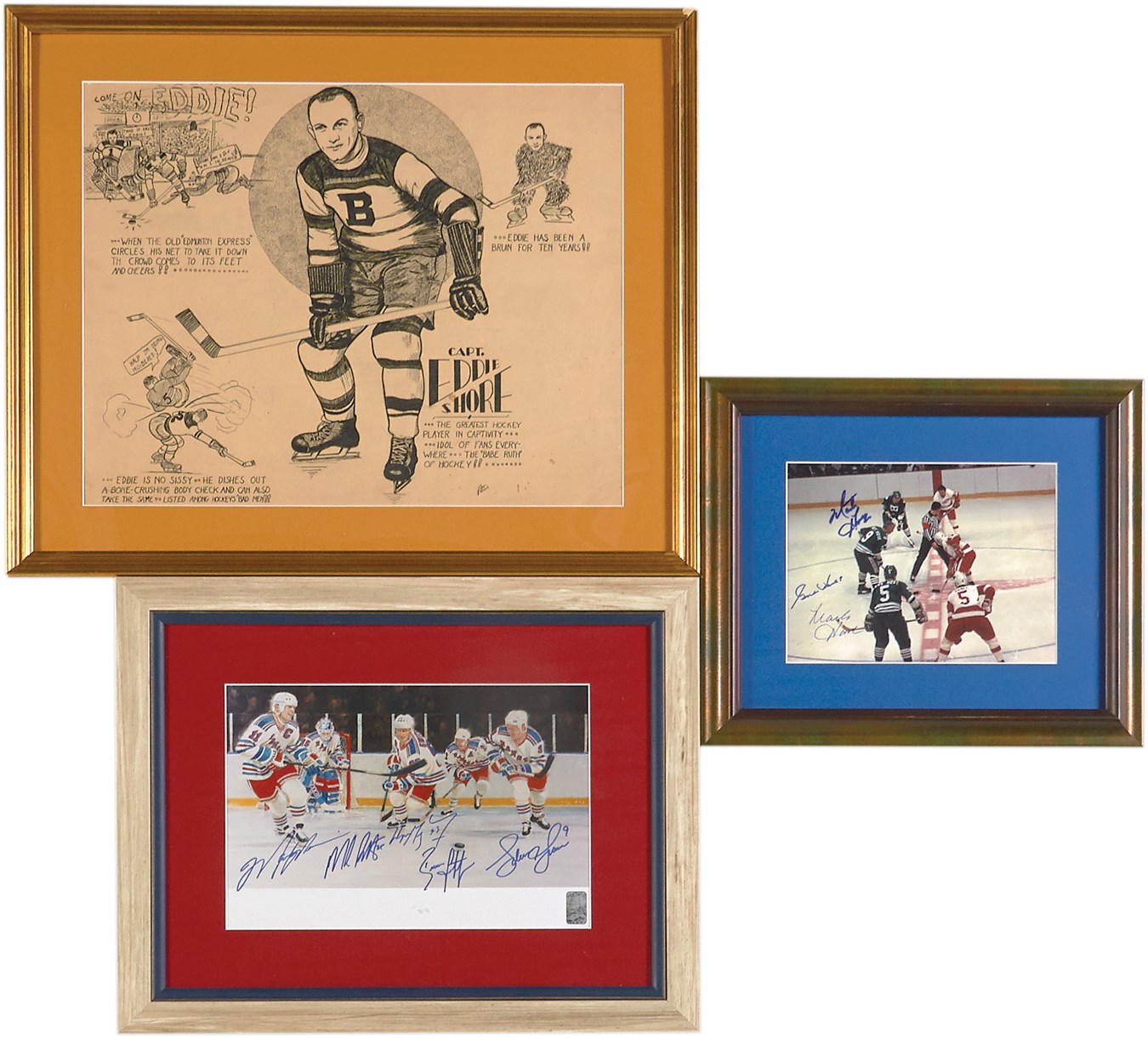 - Hockey Autographs & Original Artwork with Gretzky & Howe (3)