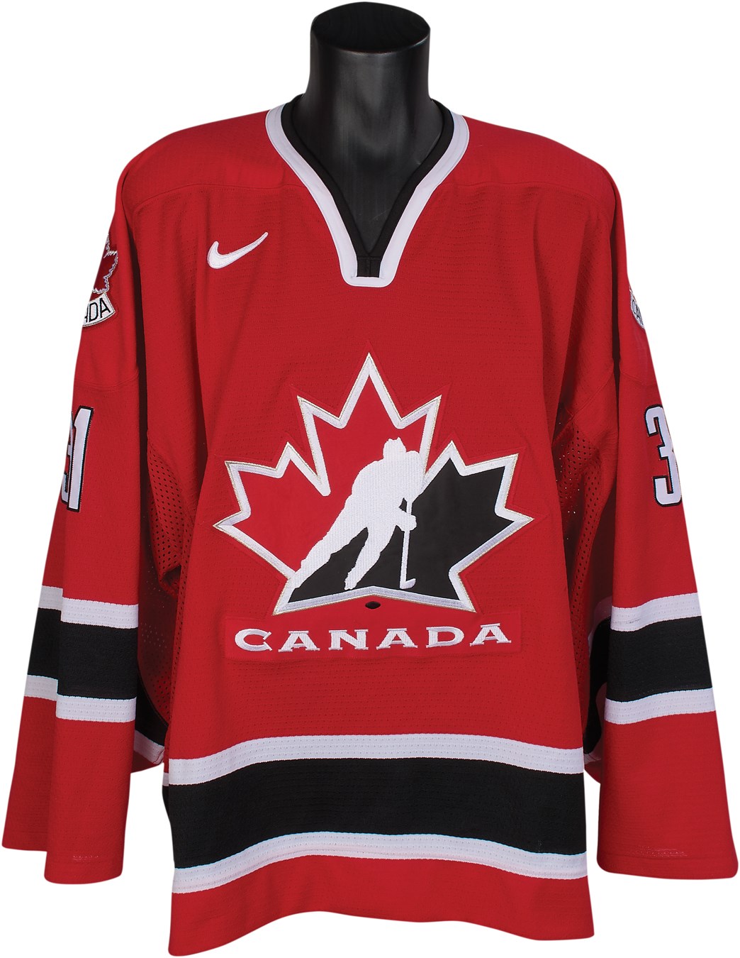 Hockey - 2002 Pascal Leclaire Team Canada World Junior Game Worn Jersey